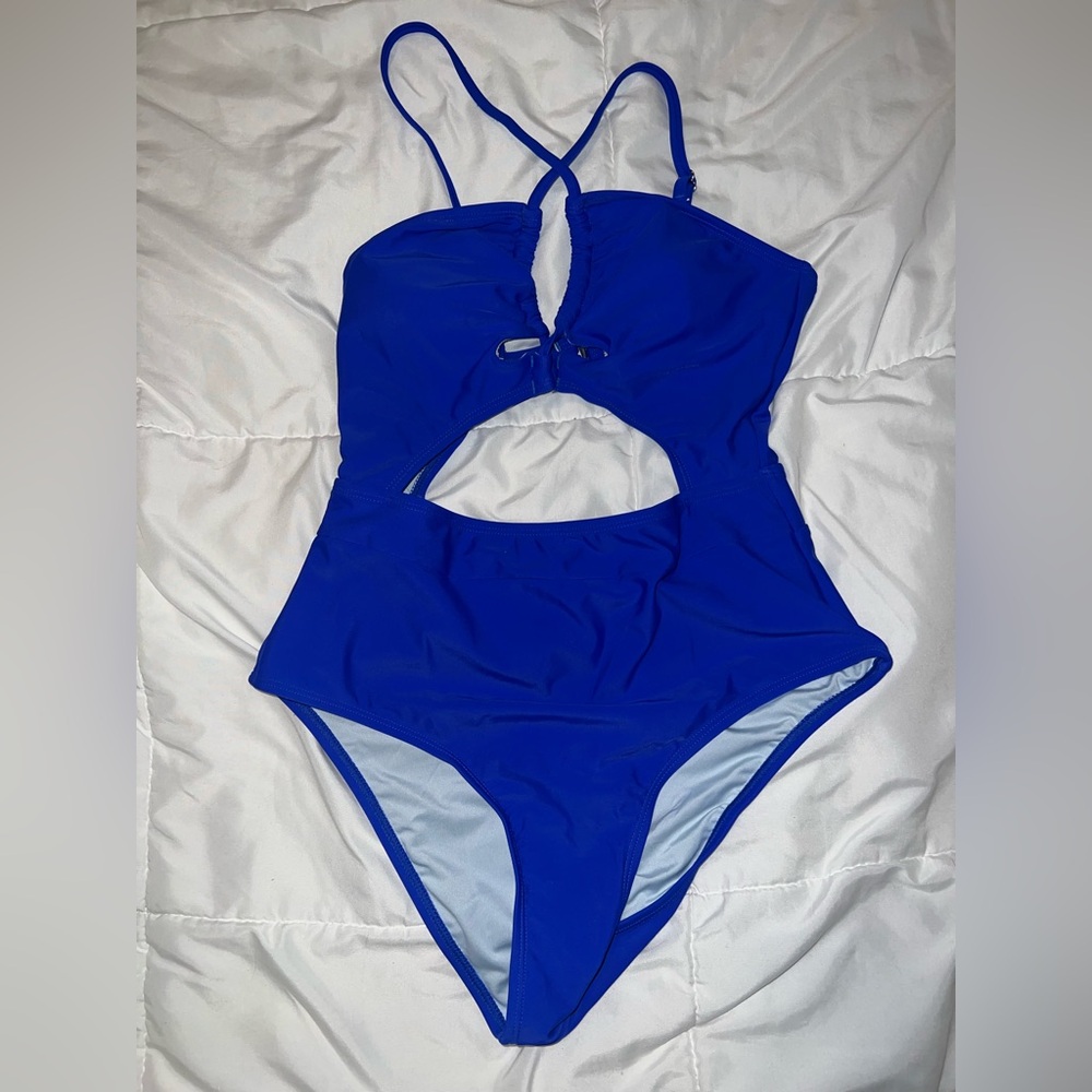 Cupshe Blue One Piece Swimsuit